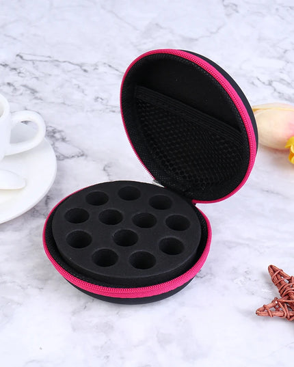 12 Bottles1ml 2ml  Round Essential Oil Storage Bag Essential Oil Organizer Case