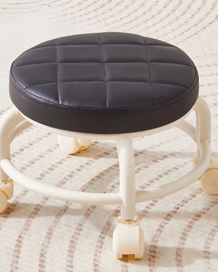 Pulley, Low Stool, Universal Wheel, Small Stool, Seat with Wheels, CHILDREN'S Multi-functional Shoe Changing Stool, round Stool