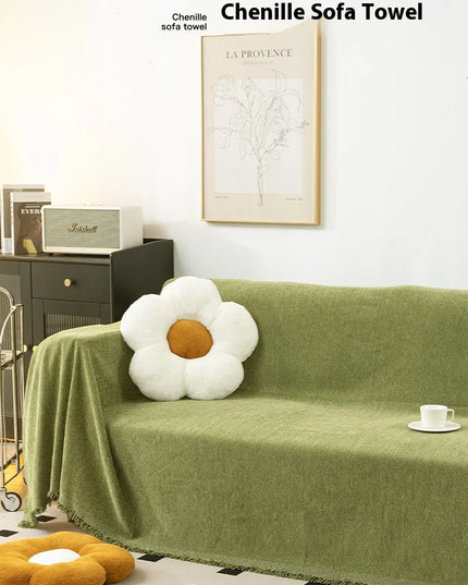 Home Sofa Cover With Tassel Living Room Sofas Blanket Cover Sofa Cover Seat 3 Seater Sofa Blanket Cover Beige