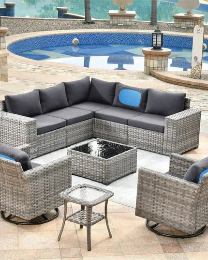 Outdoor Tropical Print Sofa Cushion Covers - Non-Slip Furniture Protectors, Replacement for Individual Seat Cushions