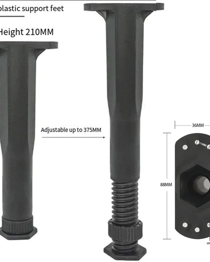 Furniture Hardware Feet Telescopic Furniture Stand Support Plastic Steel Stand Adjustable Heightening Bracket Bed Beam Support