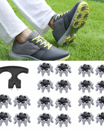 14PCS Golf Shoe Spikes With Spanner Golf Cleats Replacement Set for Lawn Cricket Training Shoe Accessories Golf Player Lover