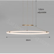 Modern Round Restaurant Chandelier Lighting LED Used For Kitchen Living Room Decoration Hanging Ring Dining Room Table Lamps
