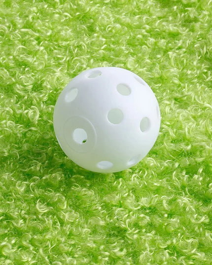 12Pcs Practice Golf Balls Hollow Plastic Golf Training Balls Colored Airflow Golf Balls Swing Practice Driving Range PE Toy Ball