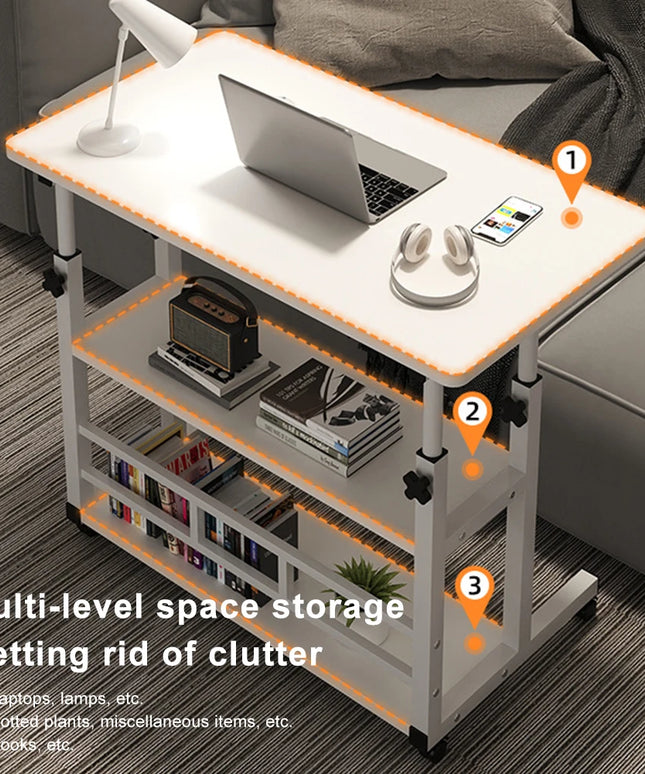 Bedside Table Liftable Computer Desk Minimalist Movable Computer Desk Portable Multi-functional Small Home Office Furniture