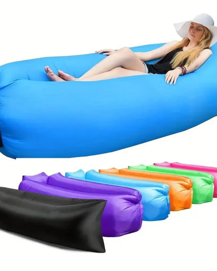 New Lazy Folding Camping Inflatable Sofa Portable Outdoor Inflatable Lounger Comfortable Outdoor Furniture Camping Air Mattress