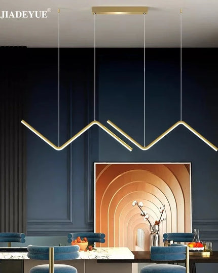 Modern LED irregular long chandelier adjustable chandelier dining room bedroom kitchen home decoration lighting