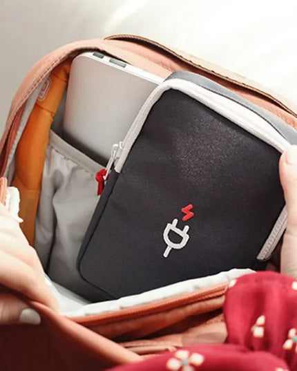 Portable Travel Gadget Organizer Bag Digital Cable Bag Electronics Accessories Storage Carrying Case Pouch for USB Power Bank