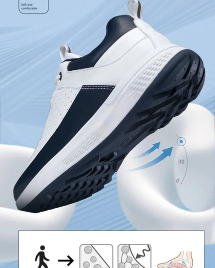 Men's Lightweight Golf Shoes-Breathable Sports Casual Shoes, Lace-Up Design, Non-Slip Rubber Sole-Universal in All Seasons