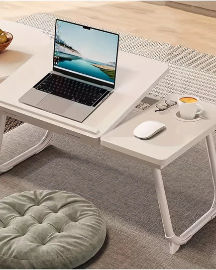Portable Bed/Sofa Table, Sofa Tray, Home Desk, Breakfast Tray with Cup Holder, Bedside Laptop Stand, Foldable Bed Table