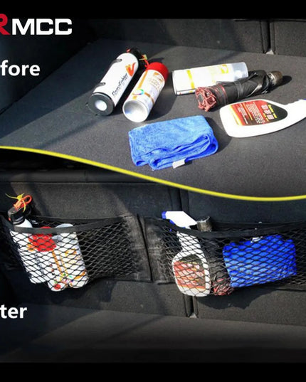 Car Back Rear Trunk Bag Organizer Mesh Net Auto Seat Back Storage Bag Pocket Universal Car Stowing Tidying Elastic String Net