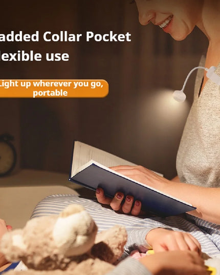 Rechargeable Portable LED Table Lamp Book Lights Adjustable Eye Protection Night Light Mini 360°Clip-On Reading Battery Desk Lam