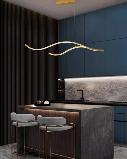 Modern Minimalist Led Chandelier Creative Personality Dining Room Bar Pendant Light Lighting Kitchen Hanging Lamp Lustre Fixture
