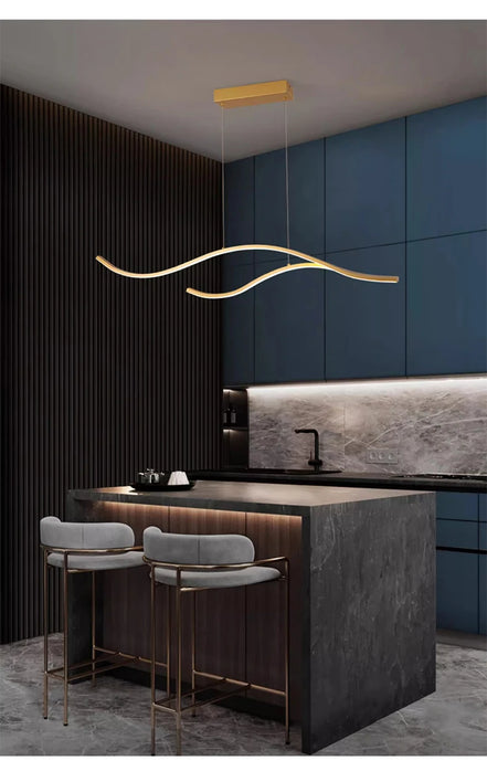 Modern Minimalist Led Chandelier Creative Personality Dining Room Bar Pendant Light Lighting Kitchen Hanging Lamp Lustre Fixture