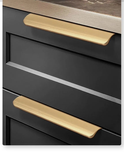 Hidden Handles for Furniture Kitchen Cabinet Handles Minimalist Wardrobe Cupboard Drawer Knobs Aluminum Alloy Furniture Handles