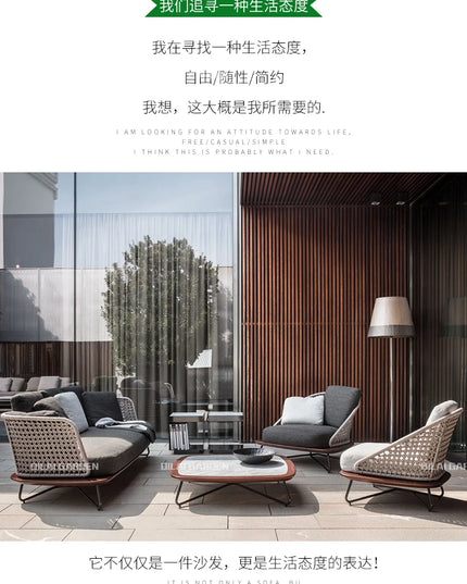Lounge Terrace Sofa 3 Person Balcony Outdoor Sofa Garden Single Muebles De Jardin De Exterior Outdoor Patio Furniture