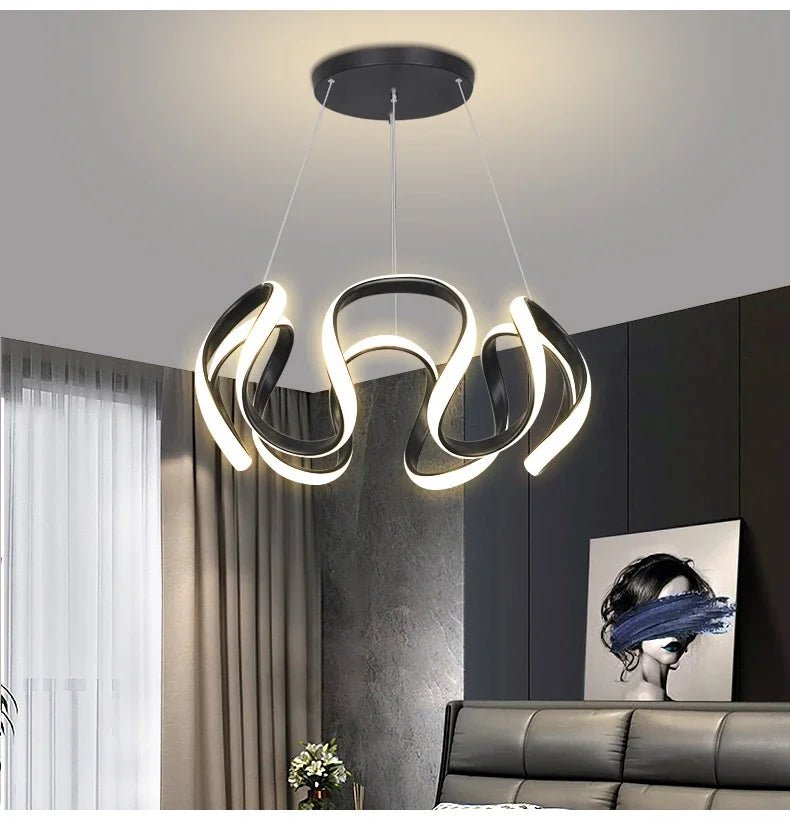 Modern Stylish Lustre LED Chandelier Art Design Pendant Light Living Kitchen Ceiling Lamps Home Room Decoration Lighting Fixture