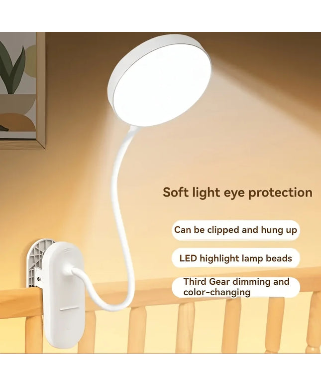 Led Table Lamp USB Rechargeable Night Light With Folding Clamp Study Stand Read Lamp Touch 3 Modes Dimming Eye Protection Light