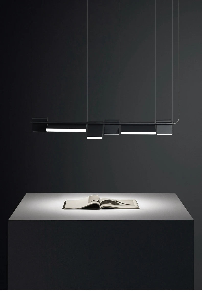 Modern danish Chandelier Design Rotatable Black Led minimalist light Dining Room Decor Led Lamp Bar Loft coffee tables lights