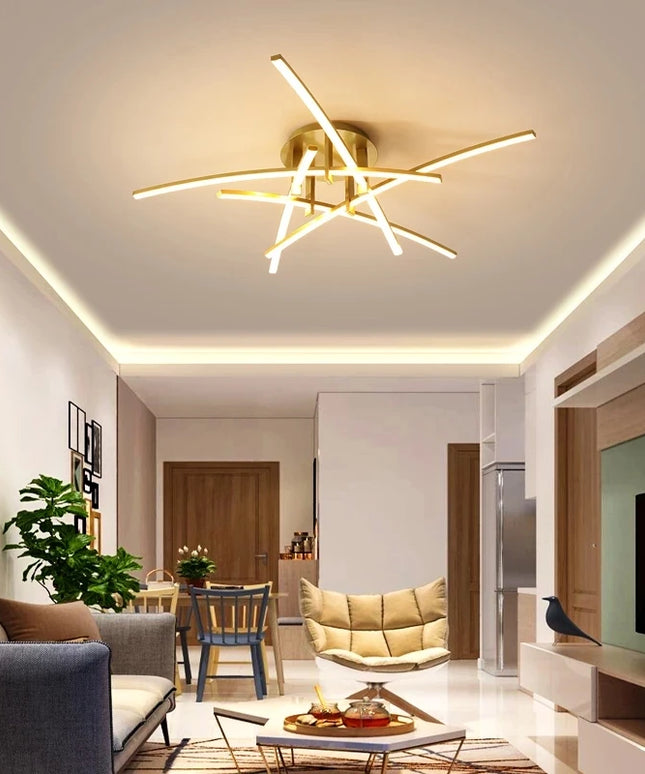 Modern Led Chandeliers Light for Living Dining Room Bedroom Study Room New Matte White Led Chandelier Fixture Ceiling Lamps