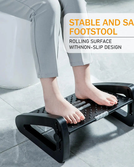 Foot Rest for Under Desk Adjustable Foot Rest Ergonomic Foot Stool Massage for Pressure Relief Portable Footstool Leg Rest Desk