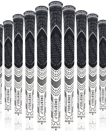 Crestgolf 10pcs / Pack Rubber Golf Club Grips Midsize Grips Iron Club 60R Carbon Yarn Anti-skid Golf Wood Grips