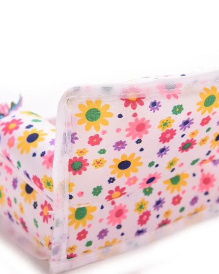 1 Set Cute Miniature Doll House Furniture Flower Cloth Sofa With 2 Cushions Pretend Play For Doll Kids Play House Toys