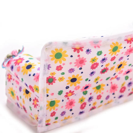 1 Set Cute Miniature Doll House Furniture Flower Cloth Sofa With 2 Cushions Pretend Play For Doll Kids Play House Toys