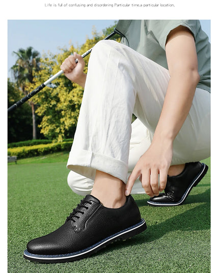 Golf Shoes For Men 2024 New White Professional Waterproof Non-slip Spikeless Outdoor Leisure Walking Training Golfer Sneakers