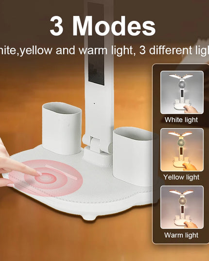 Rechargeable Led Desk Lamp for Study Table Lamp Led Eye Caring Light With 3 Color Modes Dimmable Reading Study and Office Work