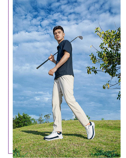 Men's Lightweight Golf Shoes-Breathable Sports Casual Shoes, Lace-Up Design, Non-Slip Rubber Sole-Universal in All Seasons