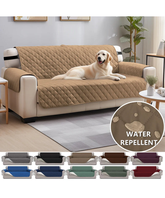 Sofa Covers Waterproof Sofa Slipcovers 1/2/3/4 Seater Non Slip Cover for Kids Pets Washable Sofa Protector with Elastic Strap