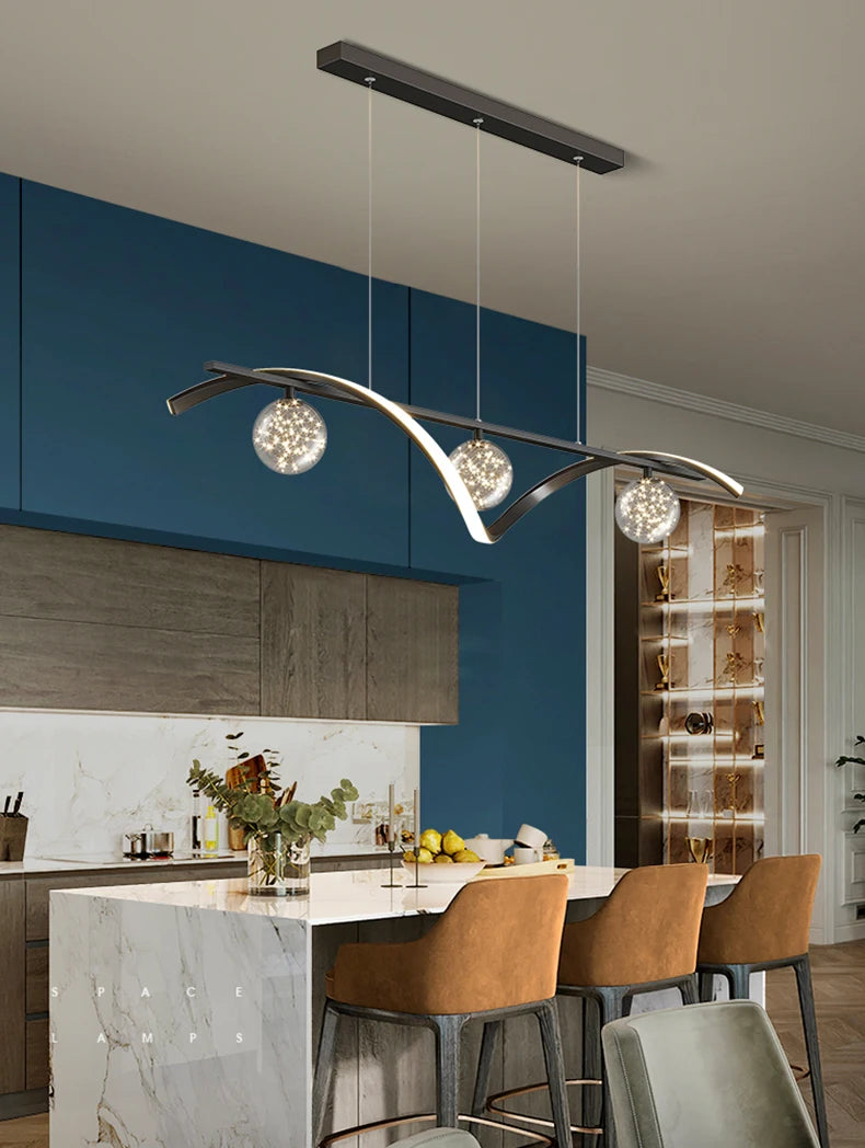 New Modern Led Chandelier For Living Room Dining Room Kitchen Ceiling Pendant Lights Nordic Minimalist Dining Tables Lamps