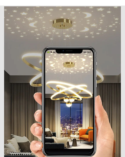 Modern led dining room chandeliers simple ring chandelier living bedroom Lights home indoor lighting decorative Pendant Lamps