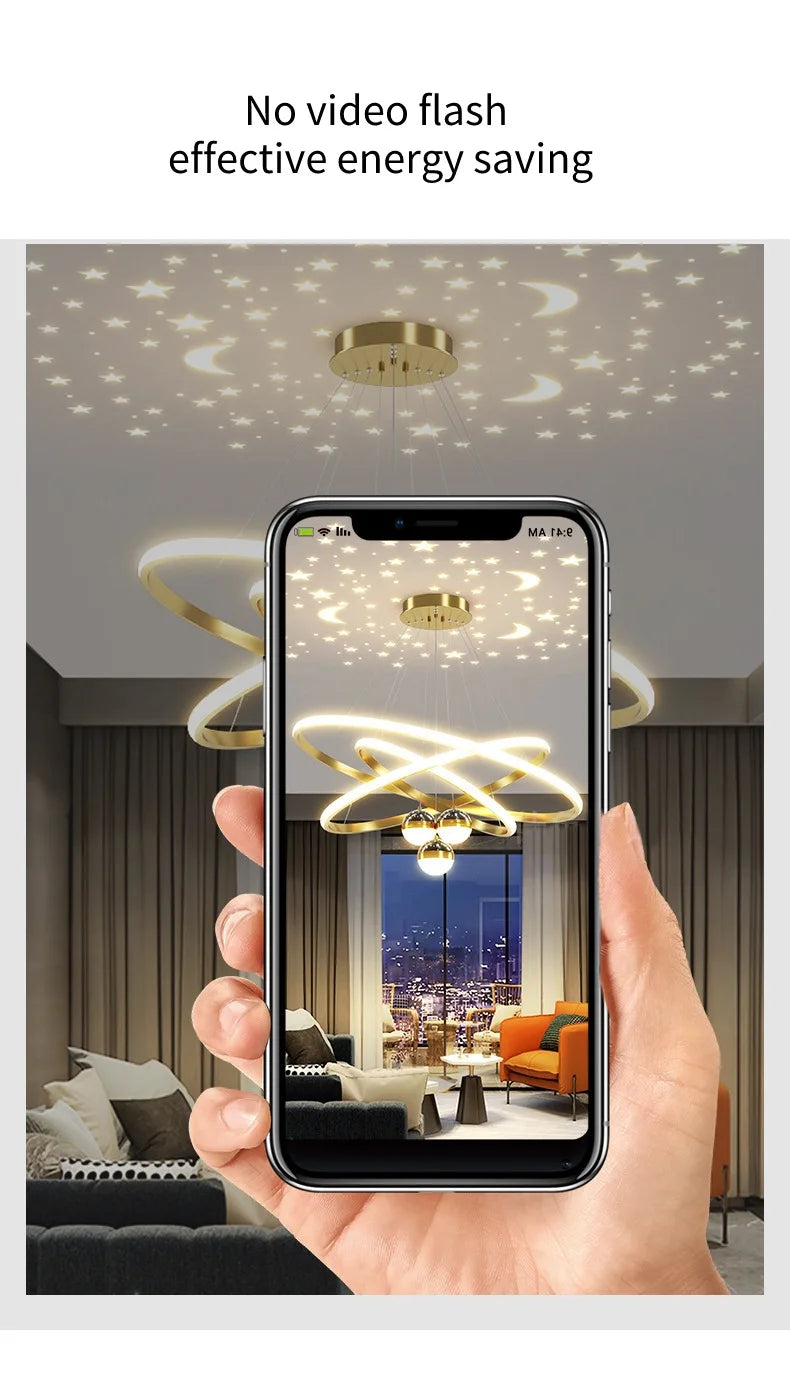 Modern led dining room chandeliers simple ring chandelier living bedroom Lights home indoor lighting decorative Pendant Lamps