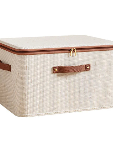 Foldable Clothes Storage Box, Closet Organizer Container with Handle and Zipper,Suitable for Wardrobe, Closet,Blanket (Washable)