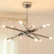 Modern silver chandelier lighting LED designer metal chandelier for living room dining room Branch Loft Decoration lounge lights