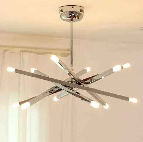 Modern silver chandelier lighting LED designer metal chandelier for living room dining room Branch Loft Decoration lounge lights