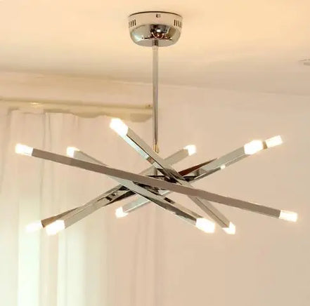 Modern silver chandelier lighting LED designer metal chandelier for living room dining room Branch Loft Decoration lounge lights