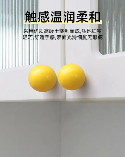 Handles Drawer Cabinet Furniture Kitchen Handles for Cabinet Knob Door Drawer Knob Colour Ceramics Rotundity Single Hole