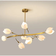 Modern Luxury French Creamy Wind Ceramic Chandelier Living Dining Room Bedroom Led Pendant Lamp Home Decor Hanging Light Fixture