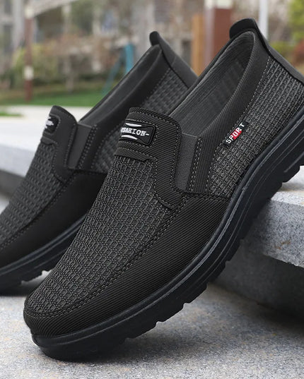 Men's Fashionable Solid Woven Knitted Running Shoes - Lightweight, Breathable and Non-Slip - Perfect Sports Shoes for Outdoor Activities