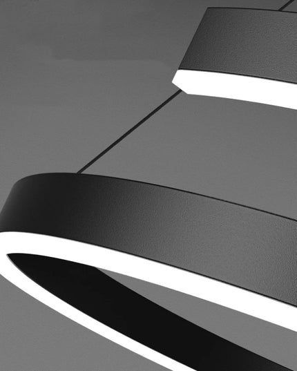 Modern LED spiral chandelier is suitable for living room dining room bedroom study villa home decoration lighting room decoratio