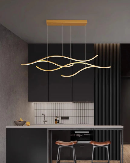 Modern Minimalist Led Chandelier Creative Personality Dining Room Bar Pendant Light Lighting Kitchen Hanging Lamp Lustre Fixture