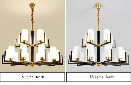 Modern Modern Led Chandelier Nordic Living Room Lamp Retro Simple Dining Room Decoration Iron Art LED Hanging Lamps Pendant Ligh