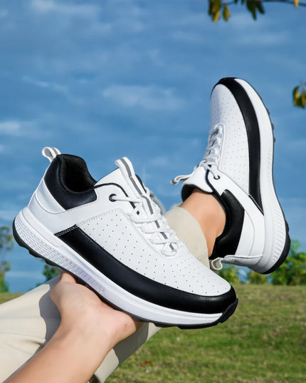 Men's Lightweight Golf Shoes-Breathable Sports Casual Shoes, Lace-Up Design, Non-Slip Rubber Sole-Universal in All Seasons