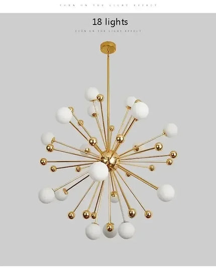 Modern Global Led Chandelier Kitchen Restaurant Living Room Pendant Lamp Organic Glass Acrylic Artificial Satellite Decor Lights