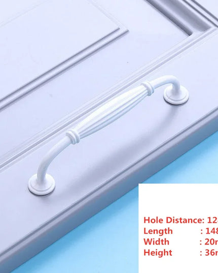 Handles Drawer Cabinet Furniture Kitchen Handles for Cabinet Knob Door Drawer Furniture Kitchen Knob Simplicity Fuji White