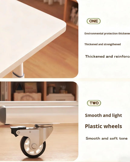 Height-adjustable Stone Study Desk Simple Movable Bedside Sofa Side Table for Balcony Bedroom Small Apartment