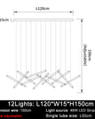 L120W15H150 12Light / Rose gold / Warm White